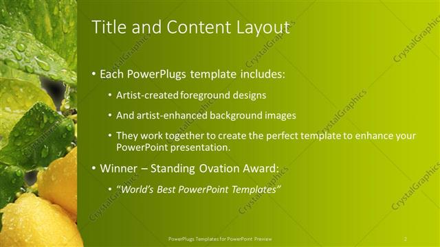 Title and Content presentation slide layout