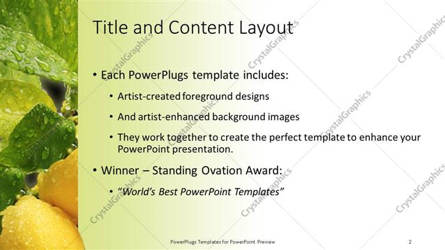Title and Content presentation slide layout