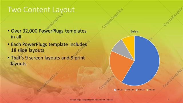 Two Content presentation slide layout