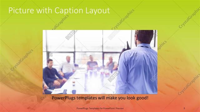 Picture with Caption presentation slide layout