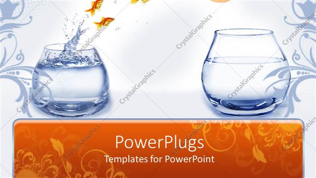  Presentation with fishes - A beautiful representation of motivation through fishes jumping from one place to another