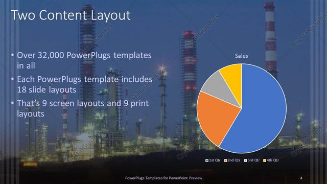 Two Content presentation slide layout