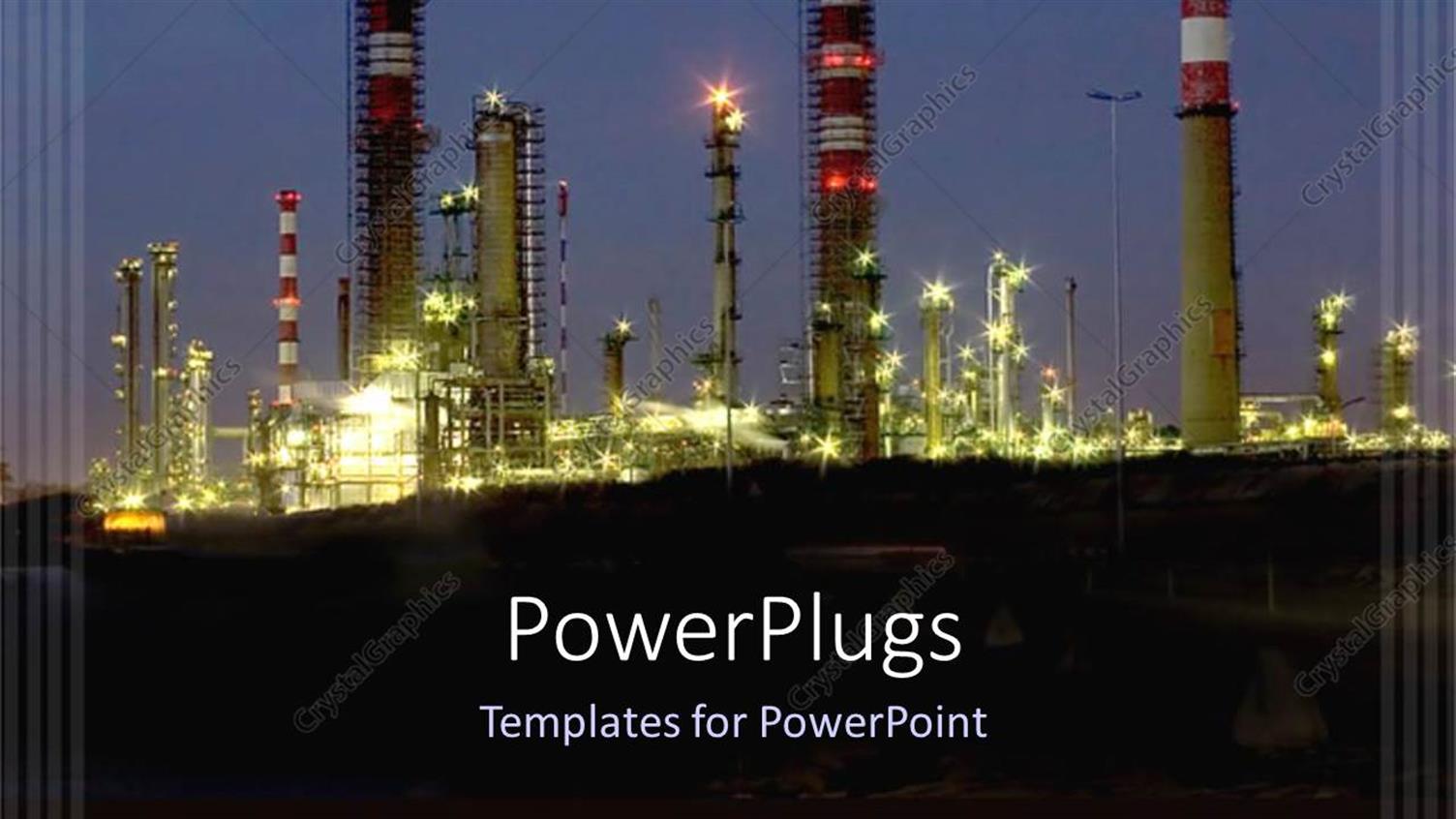 Featuring a Beautiful Representation of an Oil Refinery at Night