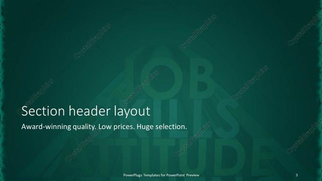 Section Header presentation slide layout