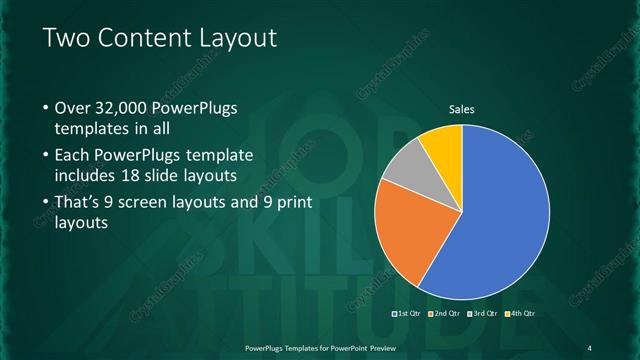 Two Content presentation slide layout