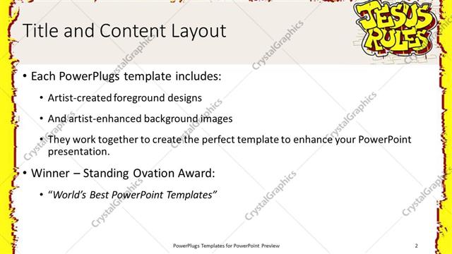 Title and Content presentation slide layout