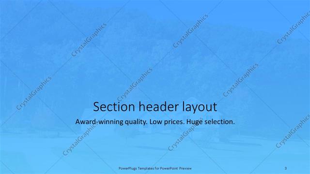 Section Header presentation slide layout