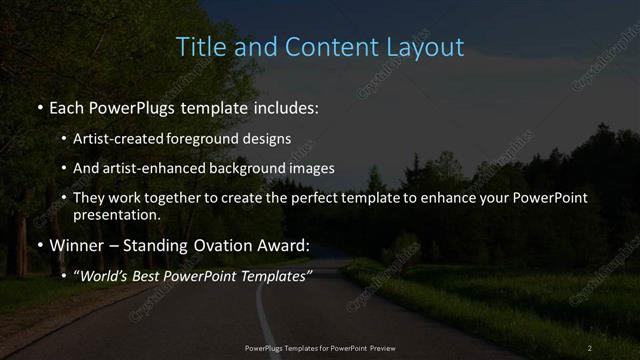 Title and Content presentation slide layout