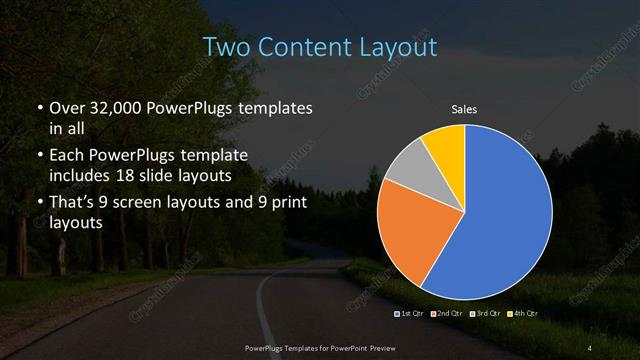 Two Content presentation slide layout