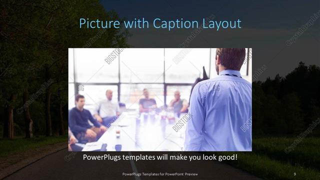 Picture with Caption presentation slide layout