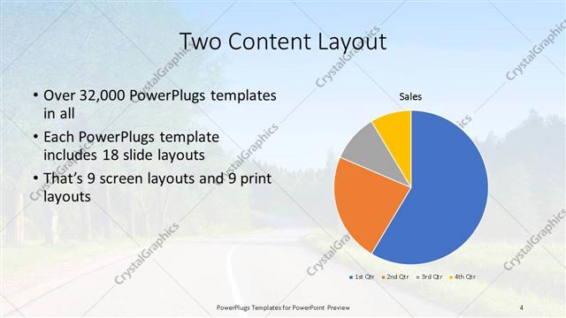 Two Content presentation slide layout