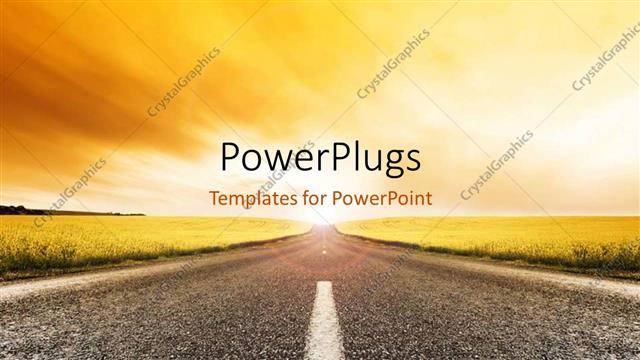  Presentation with sunshine - A beautiful road leading towards the sunshine