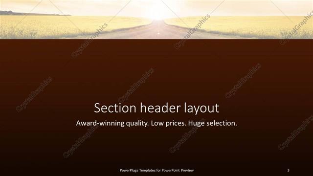 Section Header presentation slide layout