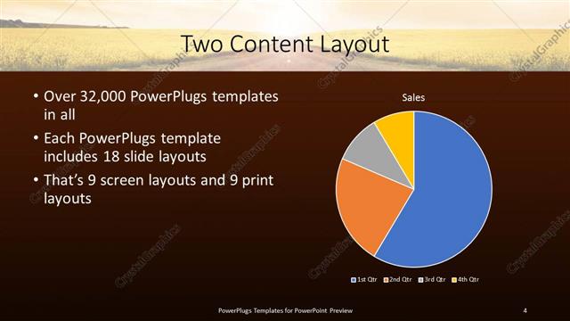 Two Content presentation slide layout