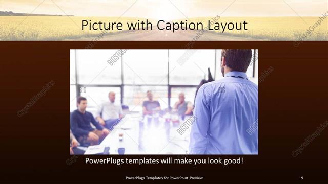 Picture with Caption presentation slide layout