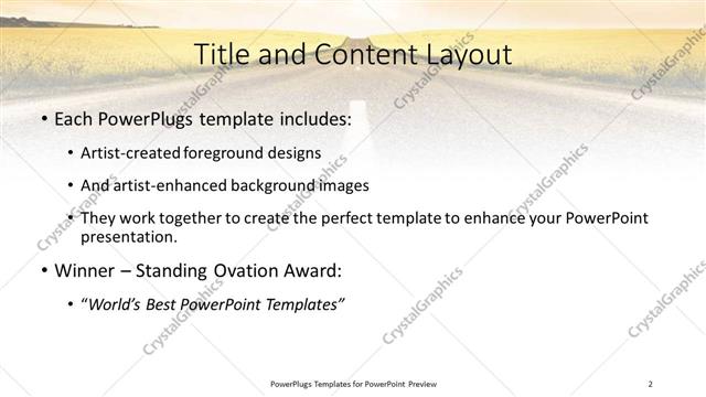 Title and Content presentation slide layout