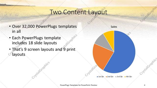 Two Content presentation slide layout