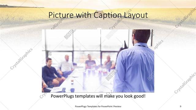 Picture with Caption presentation slide layout