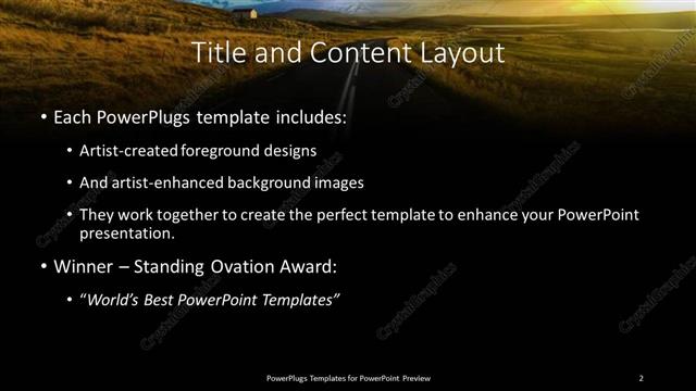 Title and Content presentation slide layout