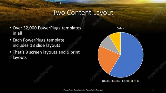 Two Content presentation slide layout