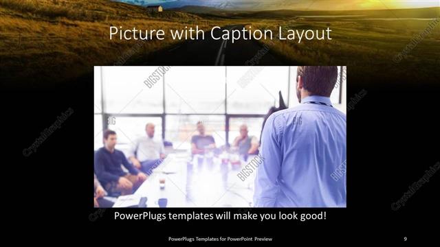 Picture with Caption presentation slide layout