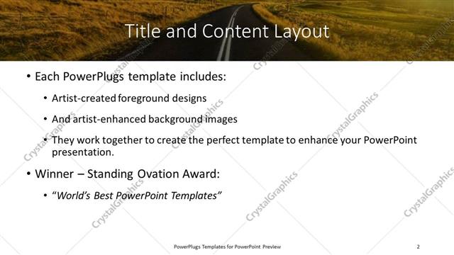 Title and Content presentation slide layout