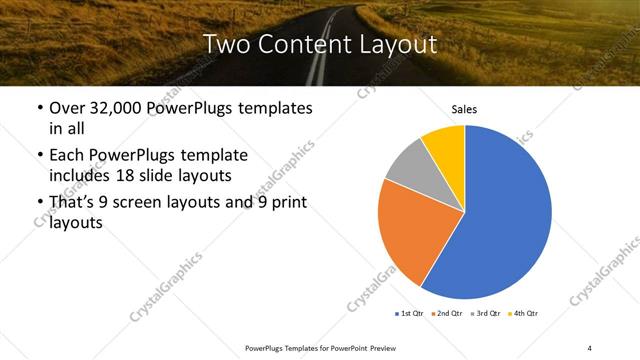 Two Content presentation slide layout