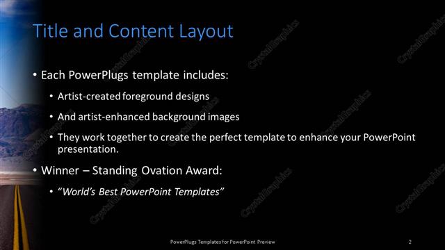 Title and Content presentation slide layout