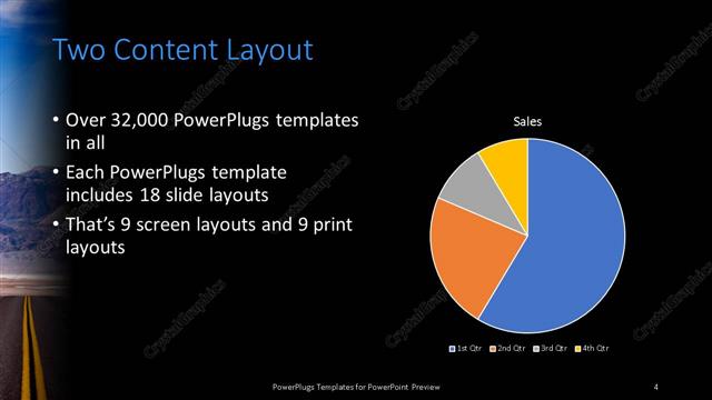 Two Content presentation slide layout