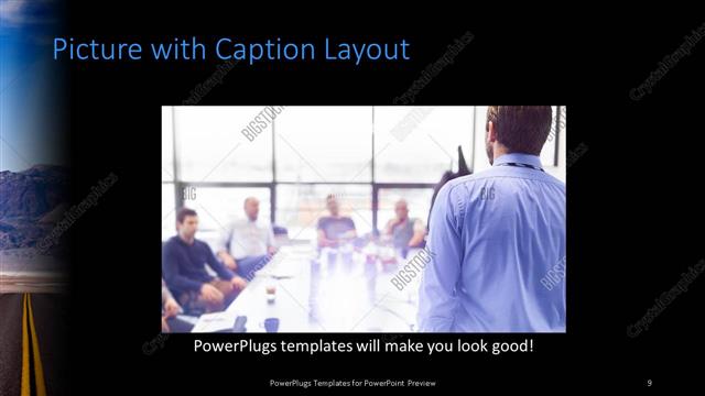 Picture with Caption presentation slide layout
