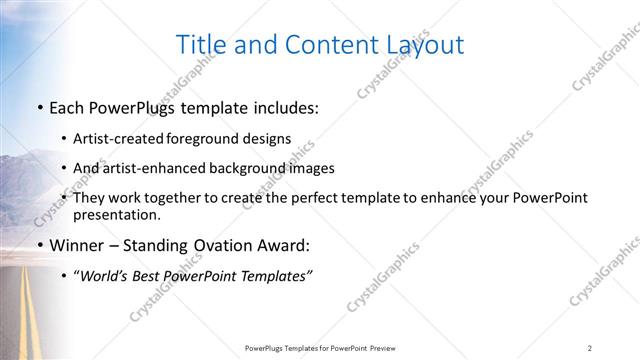 Title and Content presentation slide layout