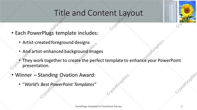 Title and Content presentation slide layout