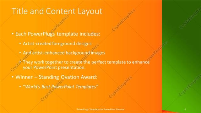 Title and Content presentation slide layout