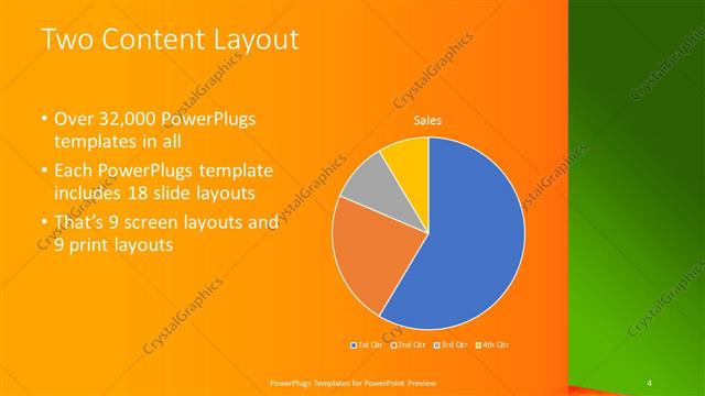 Two Content presentation slide layout