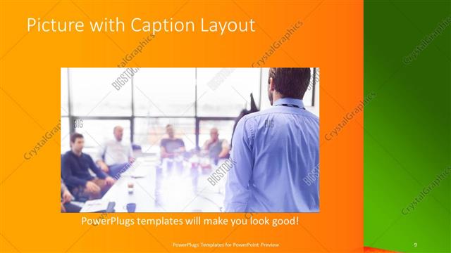 Picture with Caption presentation slide layout