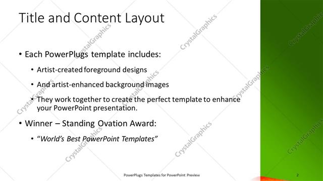 Title and Content presentation slide layout