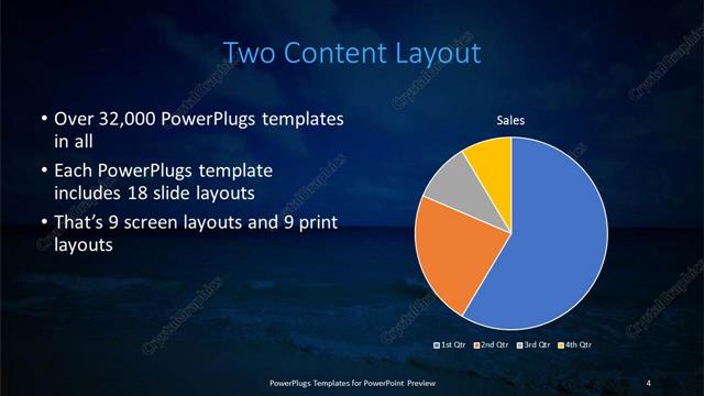 Two Content presentation slide layout