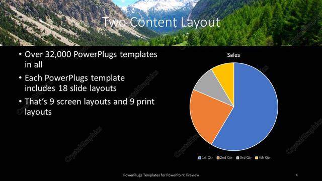 Two Content presentation slide layout
