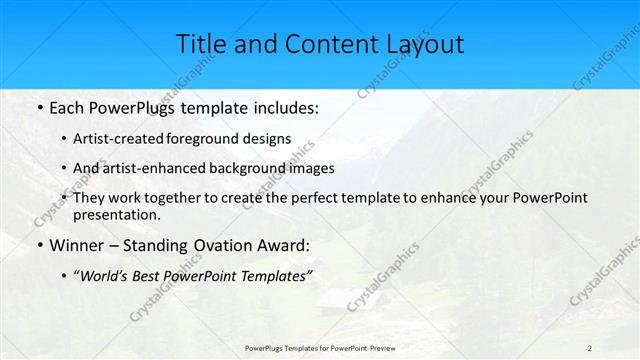Title and Content presentation slide layout