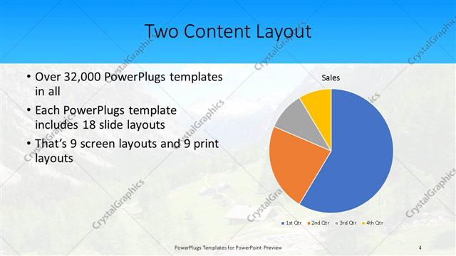 Two Content presentation slide layout