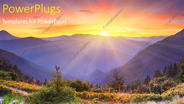  Presentation with magic - A beautiful scenery of greenery and mountains