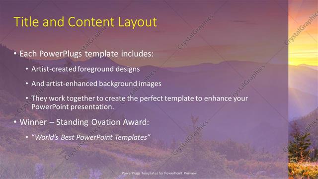 Title and Content presentation slide layout