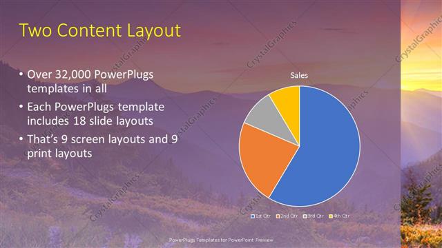 Two Content presentation slide layout