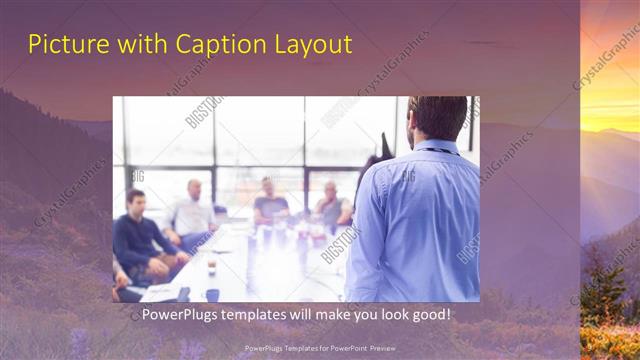 Picture with Caption presentation slide layout