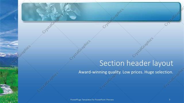 Section Header presentation slide layout