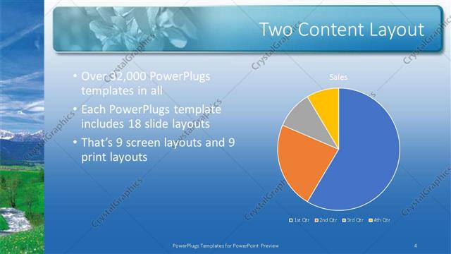 Two Content presentation slide layout