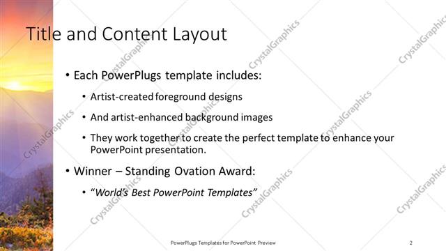Title and Content presentation slide layout