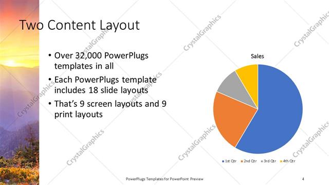 Two Content presentation slide layout