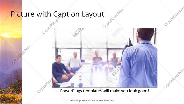 Picture with Caption presentation slide layout