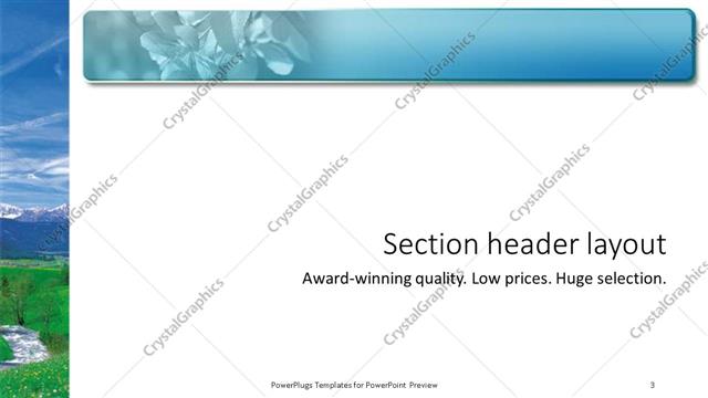 Section Header presentation slide layout